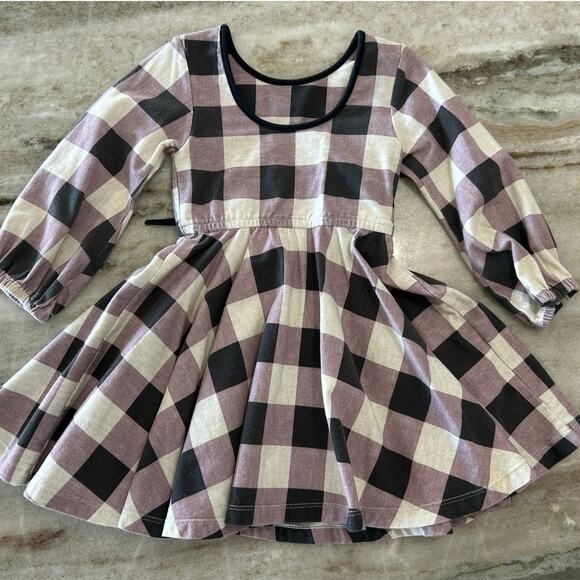 Omi Jo Swirl Dress, Purple Plaid, Toddler Girl Size 2 - Picture 7 of 7